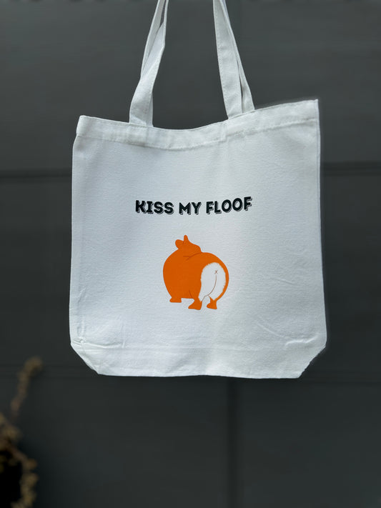 Kiss My Floof Corgi Tote Bag