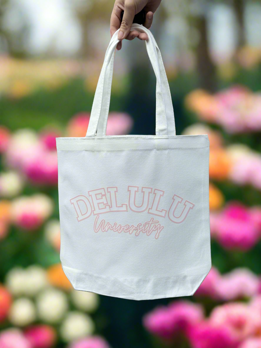 Delulu University Tote Bag