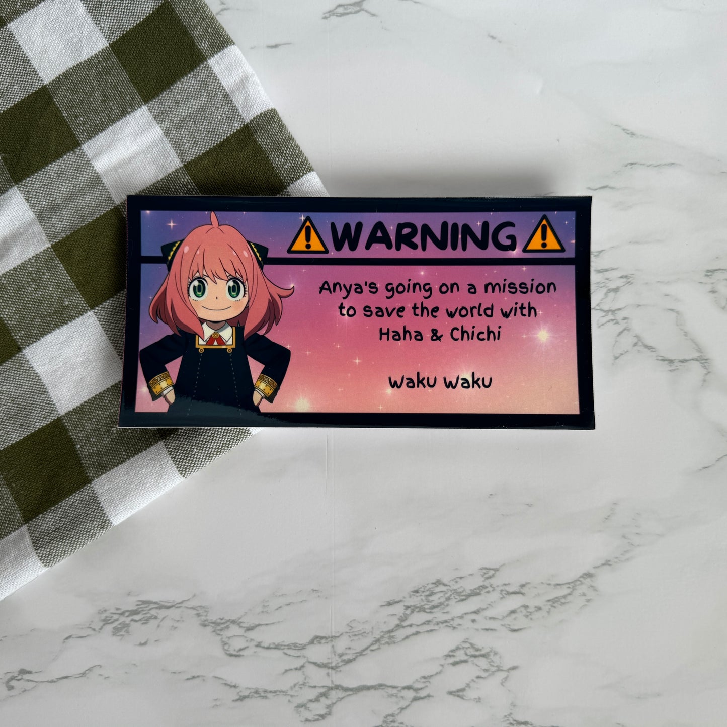 Anya SpyxFamily Car Warning Sticker