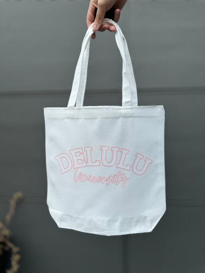 Delulu University Tote Bag