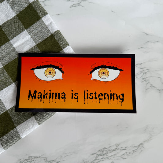 Makima Chainsaw Man Car Warning Sticker